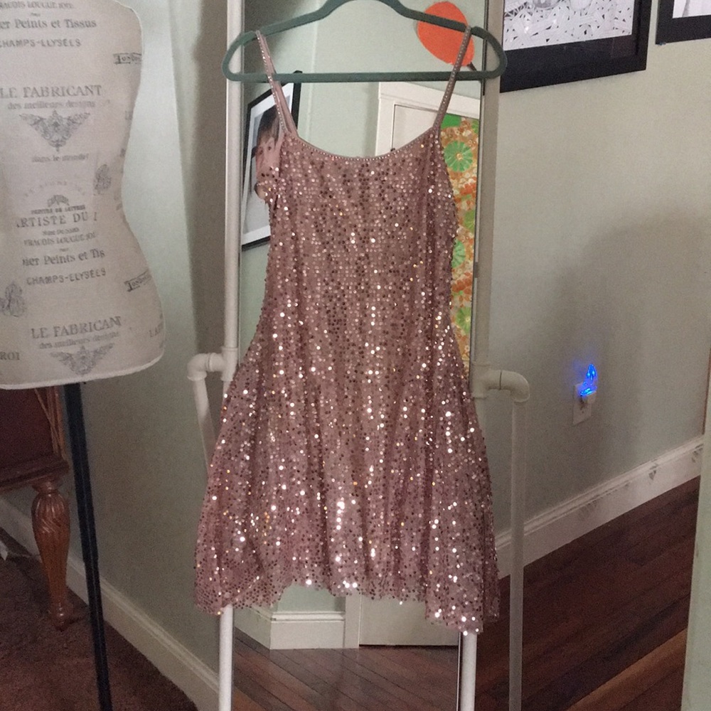 Pink sequin Calvin Klein dress